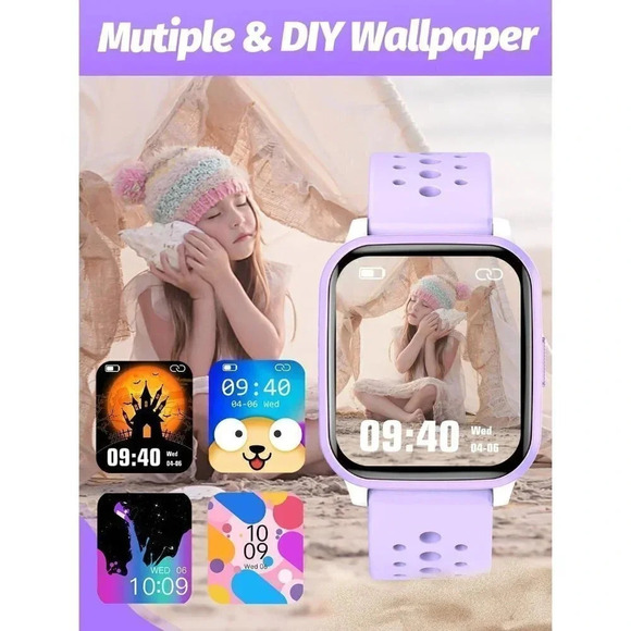Butele Kids Smart Watch  Smart Watch for Kids Game Smart Watch Gifts - Purple - Picture 9 of 16